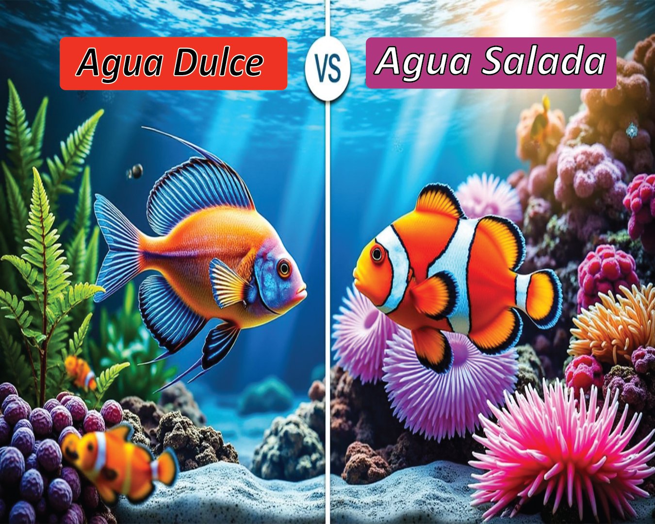 Sumérgete en el Mundo de los Peces Acuáticos: Agua Dulce vs. Agua Salada